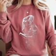 Elephant Holds Book Wriing Motif Animal Artwork Elephant Comfort Colors Sweatshirt Orchid