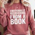 Emotionally Recovering From A Book Comfort Colors Sweatshirt Orchid Emotionally Recovering From A Book Comfort Colors Sweatshirt Orchid