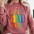 Equal Rights Book Flower Resist 86 47 Feminist Women Rights Comfort Colors Sweatshirt Orchid