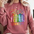 Equality Books Peace Love Compassion LGBT Gay Lesbian Pride Comfort Colors Sweatshirt Orchid