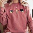 Everything a Girl Needs Books Coffee Jesus Comfort Colors Sweatshirt Orchid