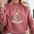 Existential Crisis Club Lifetime Member Skull And Books Comfort Colors Sweatshirt Orchid