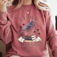 F-CAW-F Crow Book Lover Reader Gothic Humor Comfort Colors Sweatshirt Orchid F-CAW-F Crow Book Lover Reader Gothic Humor Comfort Colors Sweatshirt Orchid