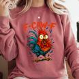 F-Caw-F Rooster F Awk F Chicken Coffee Romance Books Lover Comfort Colors Sweatshirt Orchid F-Caw-F Rooster F Awk F Chicken Coffee Romance Books Lover Comfort Colors Sweatshirt Orchid