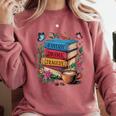 Fantasy Drama Tragedy Books Subtle Reader Librarian Flower Comfort Colors Sweatshirt Orchid Fantasy Drama Tragedy Books Subtle Reader Librarian Flower Comfort Colors Sweatshirt Orchid