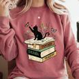 Fantasy Drama Tragedy Cat Book Lover Reading Humor Comfort Colors Sweatshirt Orchid