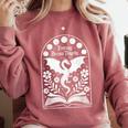Fantasy Drama Tragedy Dragon Book Magic Gothic Moon Phases Comfort Colors Sweatshirt Orchid