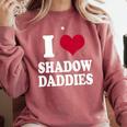 Fantasy Romantasy Book Lover I Love Heart Shadow Daddies Comfort Colors Sweatshirt Orchid