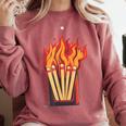 Flames And Lighter Costume For Matchbook Lovers Comfort Colors Sweatshirt Orchid