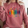 Floral Flower Book Equality Human Rights Women's Rights Comfort Colors Sweatshirt Orchid