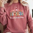 Flourish Dream Thrive Floral Books For Book Lovers Comfort Colors Sweatshirt Orchid Flourish Dream Thrive Floral Books For Book Lovers Comfort Colors Sweatshirt Orchid