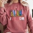 Freadom Anti Ban Books Freedom To Read Book Lover Reading Comfort Colors Sweatshirt Orchid Freadom Anti Ban Books Freedom To Read Book Lover Reading Comfort Colors Sweatshirt Orchid