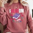 Freadom Anti Ban Books Freedom To Read Book Reading Comfort Colors Sweatshirt Orchid Freadom Anti Ban Books Freedom To Read Book Reading Comfort Colors Sweatshirt Orchid