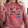 Freadom To Read Book Lover Reading Freedom Comfort Colors Sweatshirt Orchid
