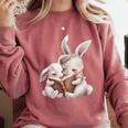 Funny Book Reading Quote For Women And Girls Rabbits Comfort Colors Sweatshirt Orchid