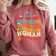 The Girl With The Books Became The Woman Writing Them Comfort Colors Sweatshirt Orchid The Girl With The Books Became The Woman Writing Them Comfort Colors Sweatshirt Orchid