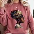 Girl Crown Of Books African Teacher Black History BHM Comfort Colors Sweatshirt Orchid