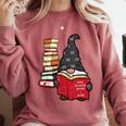 Gnome Read Reading Book Librarian Across America Women Kids Comfort Colors Sweatshirt Orchid