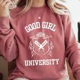 Good Girl University STFAUTTDLAGG Romance Spicy Book Comfort Colors Sweatshirt Orchid