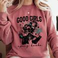 Good Girls Read Spicy Skeleton Book Club Comfort Colors Sweatshirt Orchid Good Girls Read Spicy Skeleton Book Club Comfort Colors Sweatshirt Orchid