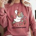 Goose With Books Cute Bookworm Reader Comfort Colors Sweatshirt Orchid Goose With Books Cute Bookworm Reader Comfort Colors Sweatshirt Orchid