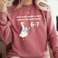 Goose Reading 67 Six Seven Meme Teacher Book Lover Comfort Colors Sweatshirt Orchid Goose Reading 67 Six Seven Meme Teacher Book Lover Comfort Colors Sweatshirt Orchid