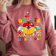 Groovy 100 Days In The Books Reading 100th Day Of School Comfort Colors Sweatshirt Orchid