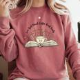 Groovy Flowers Love God Drink Coffee Read Books Christian Comfort Colors Sweatshirt Orchid