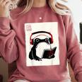 Grumpy Frog Books Music Kawaii Ink Japanese Comfort Colors Sweatshirt Orchid