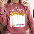 Guestbook My 21st Birthday Sign My Shirt Birthday Party Comfort Colors Sweatshirt Orchid