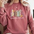 Harm Reduction Floral Book Overdose Awareness Nurse Comfort Colors Sweatshirt Orchid