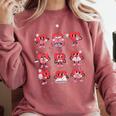Heart Holding Reading Books Valentine Teacher Book Lover Comfort Colors Sweatshirt Orchid