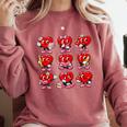 Heart Reading Books Valentine’s Day Girl And Boy Book Lovers Comfort Colors Sweatshirt Orchid
