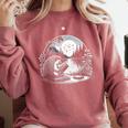 Hedgehog Reading Book Full Moon Lake Scenery Comfort Colors Sweatshirt Orchid