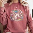 Hedgehog Reading Book Lake Scenery Reading Comfort Colors Sweatshirt Orchid