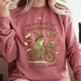 On My Way To Hoard Books And Cause Chaos Tom Foolery Comfort Colors Sweatshirt Orchid On My Way To Hoard Books And Cause Chaos Tom Foolery Comfort Colors Sweatshirt Orchid
