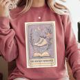 Hockey Romance Tarot Card Books Reader Cozy Reading Comfort Colors Sweatshirt Orchid