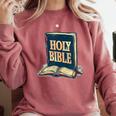 Holy Book Costume For Jesus And Bible Lovers Comfort Colors Sweatshirt Orchid