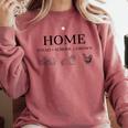 Home Stead School Grown Flowers Book Chicken Comfort Colors Sweatshirt Orchid