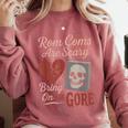 Horror Book Club Creepy Reader Gothic Fiction Thriller Fan Comfort Colors Sweatshirt Orchid