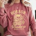 Horror Reading Spooky Vibes Bookish Horror Readers Book Club Comfort Colors Sweatshirt Orchid Horror Reading Spooky Vibes Bookish Horror Readers Book Club Comfort Colors Sweatshirt Orchid