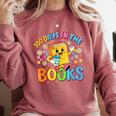 HUGvyn Preppy 100 Days In The Books Teacher Reading Coffee Comfort Colors Sweatshirt Orchid HUGvyn Preppy 100 Days In The Books Teacher Reading Coffee Comfort Colors Sweatshirt Orchid