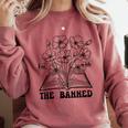 I'm With The Banned Banned Book Club Comfort Colors Sweatshirt Orchid I'm With The Banned Banned Book Club Comfort Colors Sweatshirt Orchid