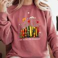 I'm With The Banned Banned Books Colorful Literary Fr Comfort Colors Sweatshirt Orchid