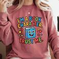 I'm a Book Character Costumes For Kids Storybook Character Comfort Colors Sweatshirt Orchid I'm a Book Character Costumes For Kids Storybook Character Comfort Colors Sweatshirt Orchid