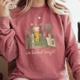 I'm Booked Tonight Floral Books Cozy Reading Graphic Comfort Colors Sweatshirt Orchid I'm Booked Tonight Floral Books Cozy Reading Graphic Comfort Colors Sweatshirt Orchid