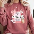 I'm A Kindle Girlie Book Lover Bookish Comfort Colors Sweatshirt Orchid I'm A Kindle Girlie Book Lover Bookish Comfort Colors Sweatshirt Orchid