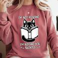 I’m Not Reading I’m Judging You Silently Fun Cat Book Lover Comfort Colors Sweatshirt Orchid I’m Not Reading I’m Judging You Silently Fun Cat Book Lover Comfort Colors Sweatshirt Orchid