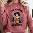 I'm Reading Halloween Witch Book Lover Comfort Colors Sweatshirt Orchid I'm Reading Halloween Witch Book Lover Comfort Colors Sweatshirt Orchid