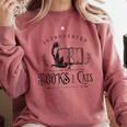 Introverted But Willing To Discuss Cats And Books Comfort Colors Sweatshirt Orchid Introverted But Willing To Discuss Cats And Books Comfort Colors Sweatshirt Orchid